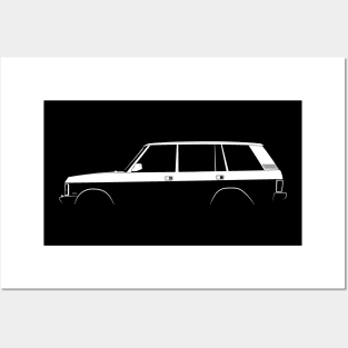 Range Rover LWB (1992) Silhouette Posters and Art